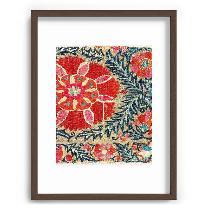 18th Century Suzani Fragment Print Framed Art Print