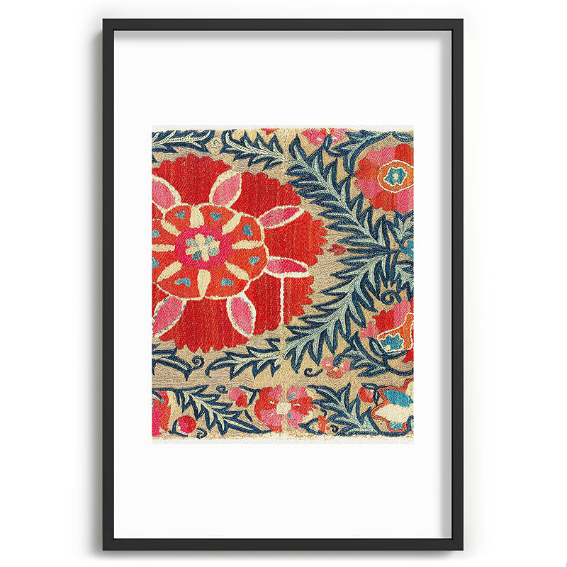 18th Century Suzani Fragment Print Framed Art Print