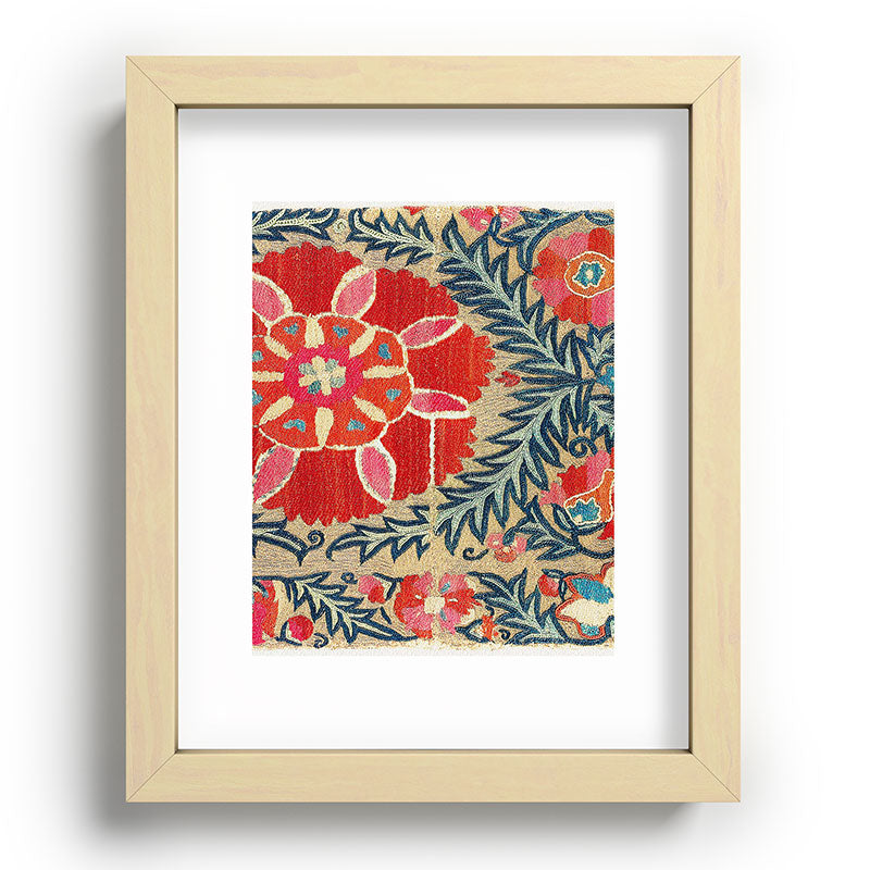 18th Century Suzani Fragment Print Framed Art Print