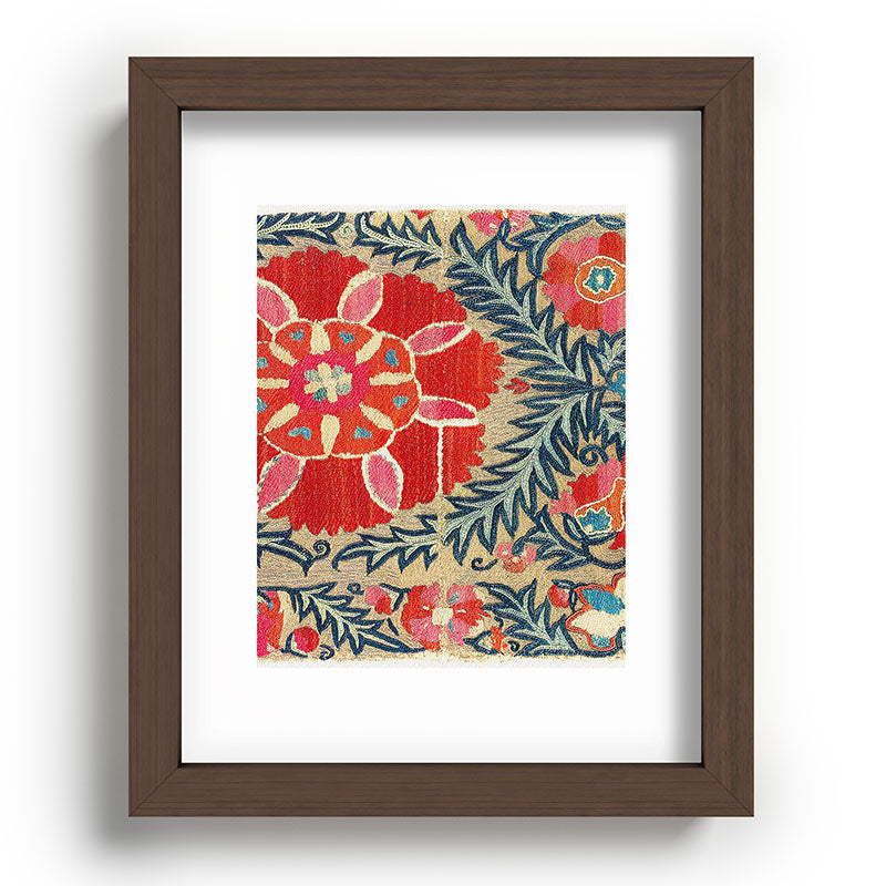 18th Century Suzani Fragment Print Framed Art Print