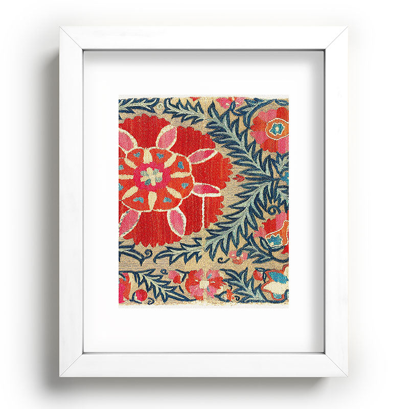 18th Century Suzani Fragment Print Framed Art Print
