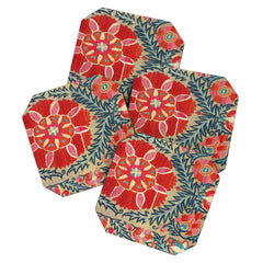 18th Century Suzani Fragment Print Coaster