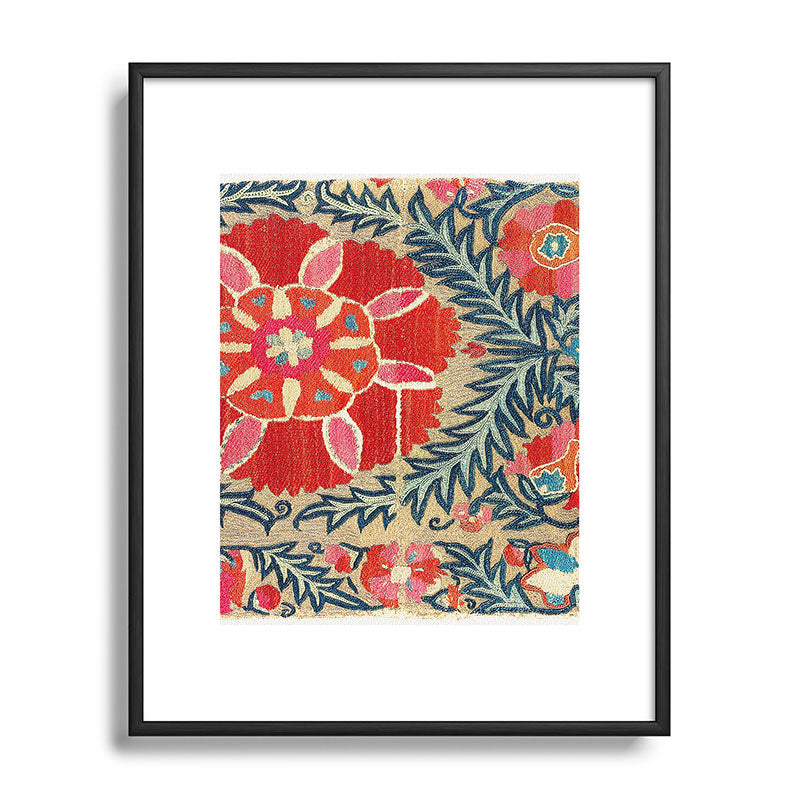 18th Century Suzani Fragment Print Framed Art Print