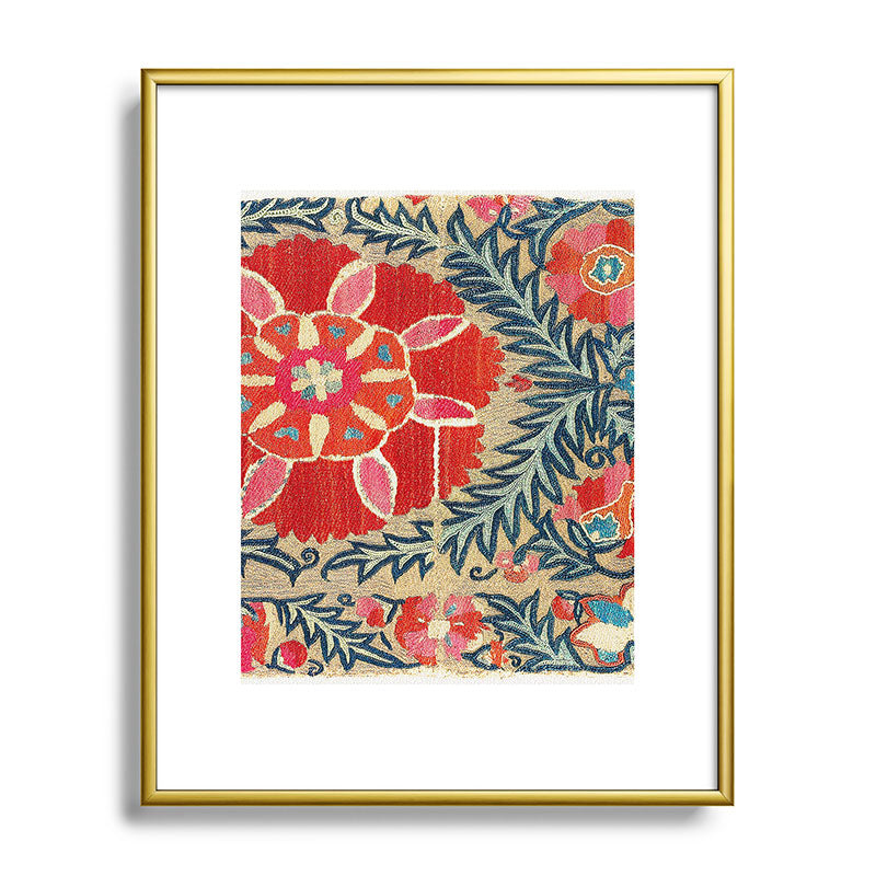 18th Century Suzani Fragment Print Framed Art Print