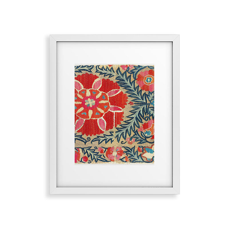 18th Century Suzani Fragment Print Framed Art Print