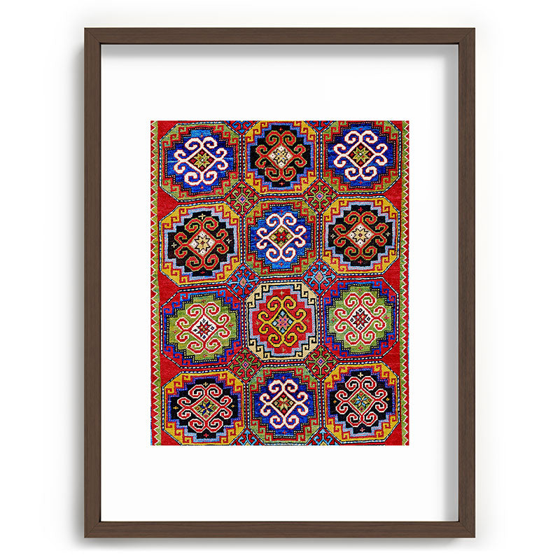 19th Century Armenian Kazak dated 1896 Framed Art Print