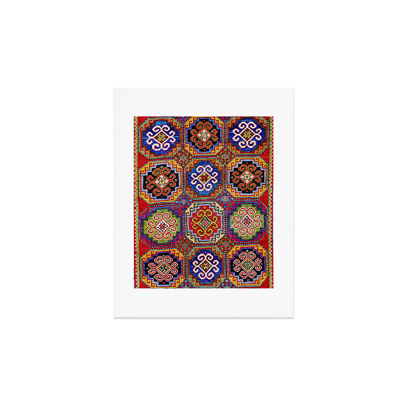 19th Century Armenian Kazak dated 1896 Art Print