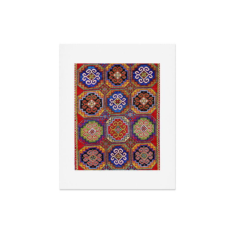 19th Century Armenian Kazak dated 1896 Art Print