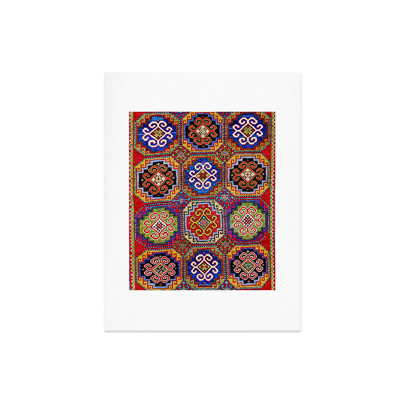 19th Century Armenian Kazak dated 1896 Art Print