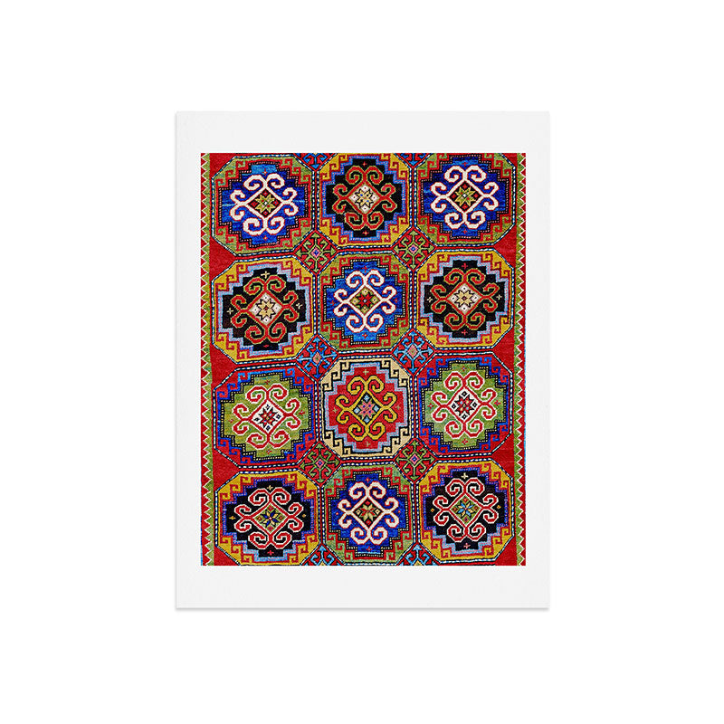19th Century Armenian Kazak dated 1896 Art Print