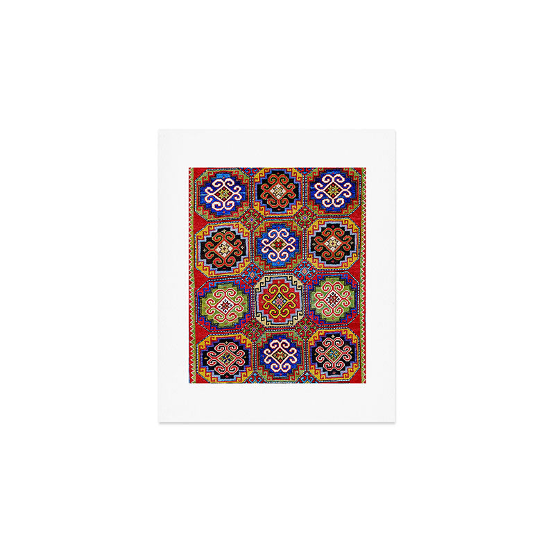 19th Century Armenian Kazak dated 1896 Art Print
