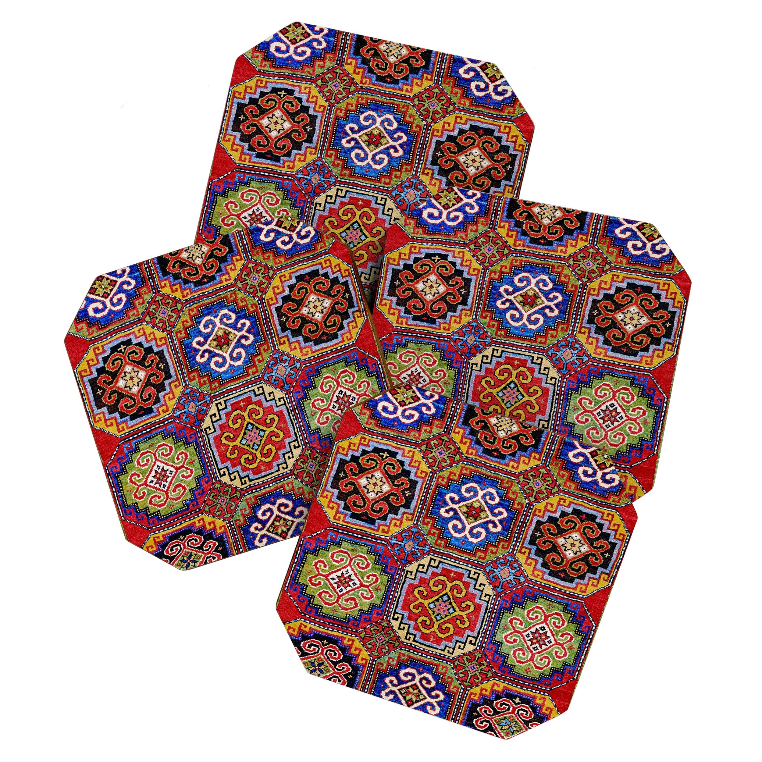 19th Century Armenian Kazak dated 1896 Coaster