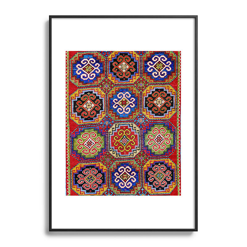 19th Century Armenian Kazak dated 1896 Framed Art Print
