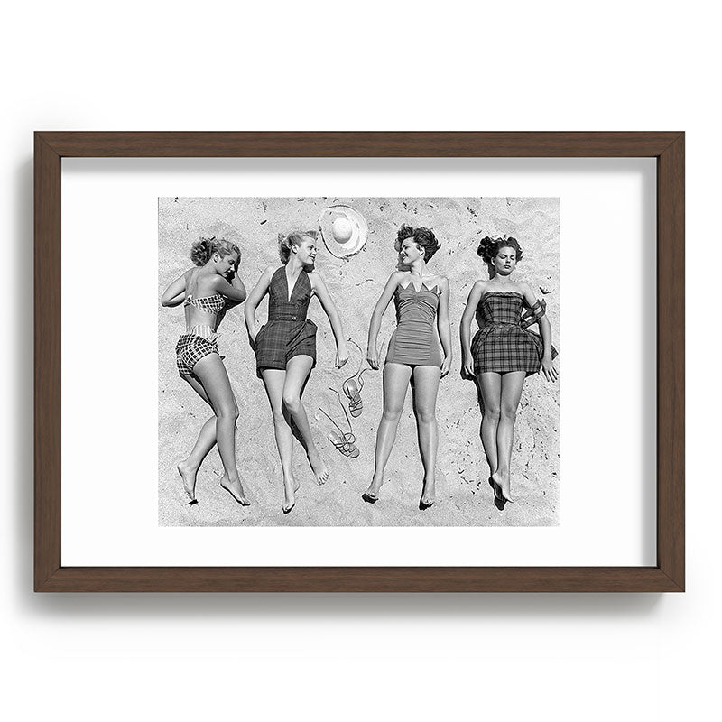 4 Girls Sunbathing Framed Art Print