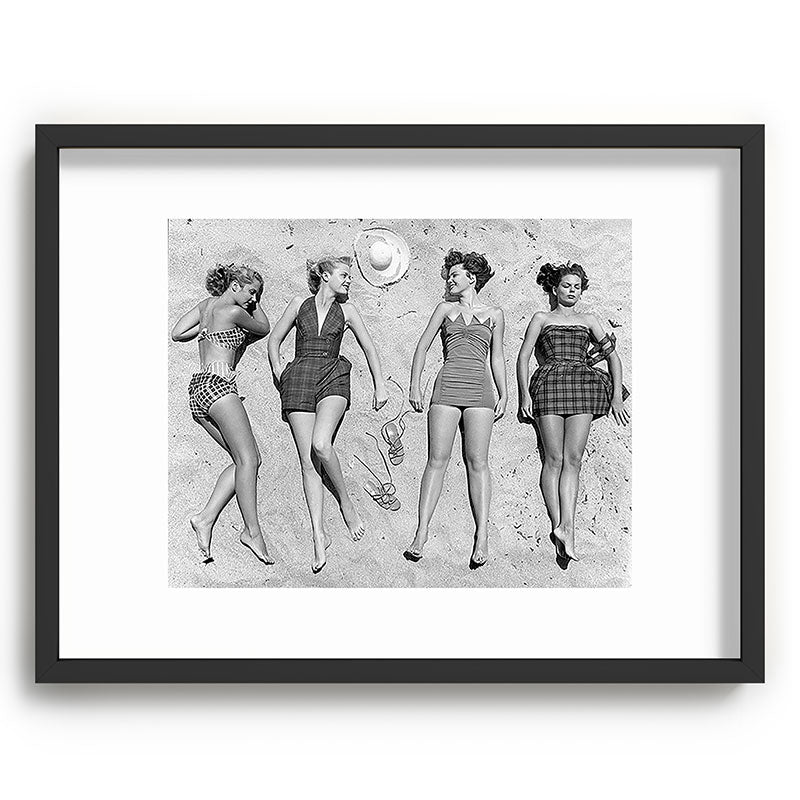 4 Girls Sunbathing Framed Art Print