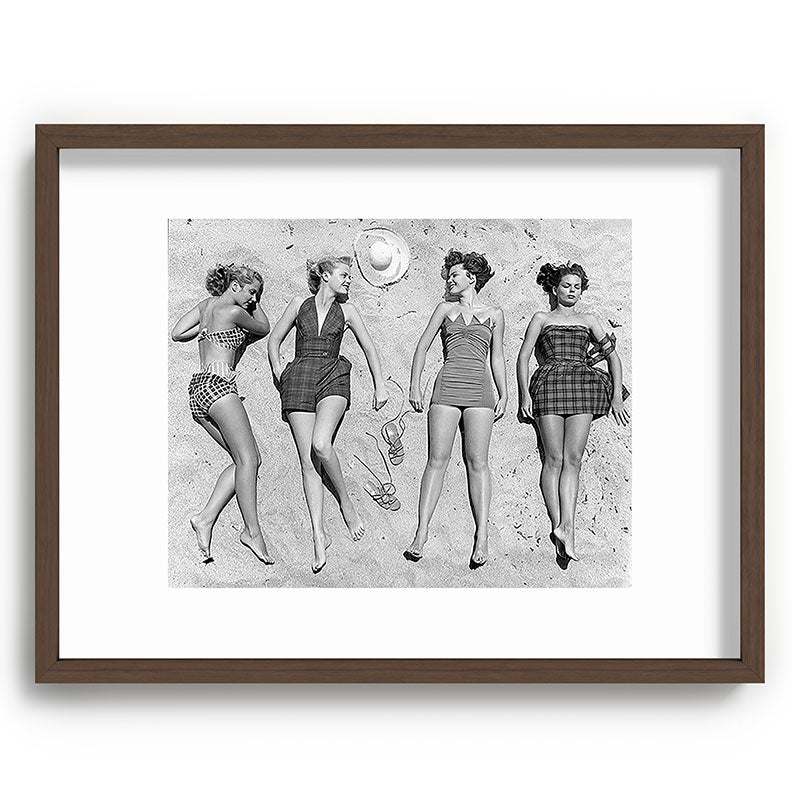 4 Girls Sunbathing Framed Art Print