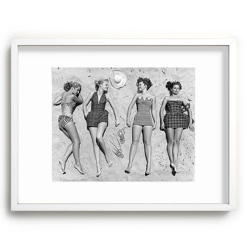 4 Girls Sunbathing Framed Art Print