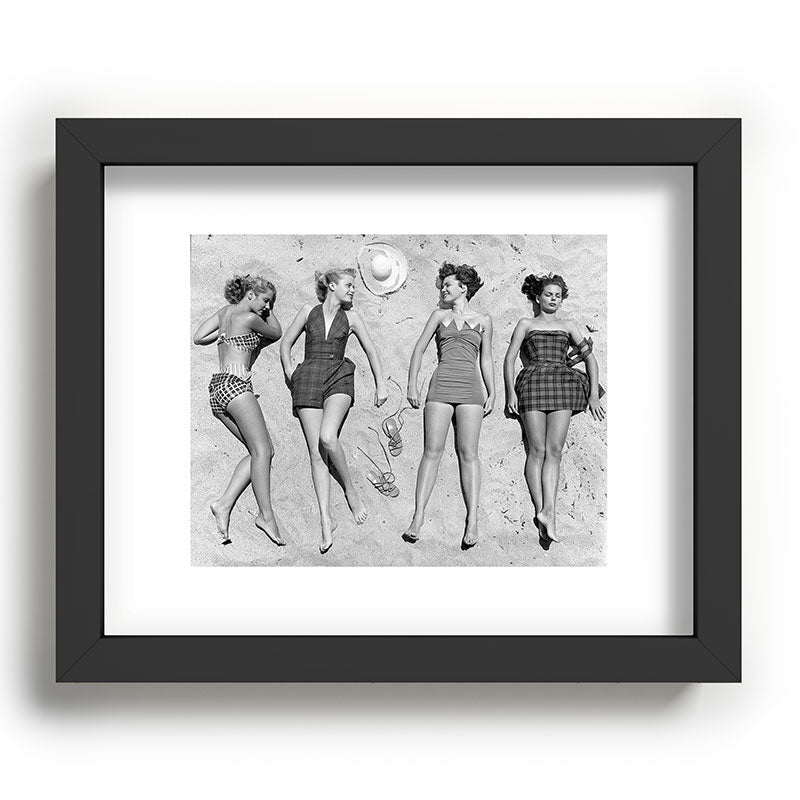 4 Girls Sunbathing Framed Art Print