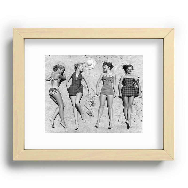 4 Girls Sunbathing Framed Art Print