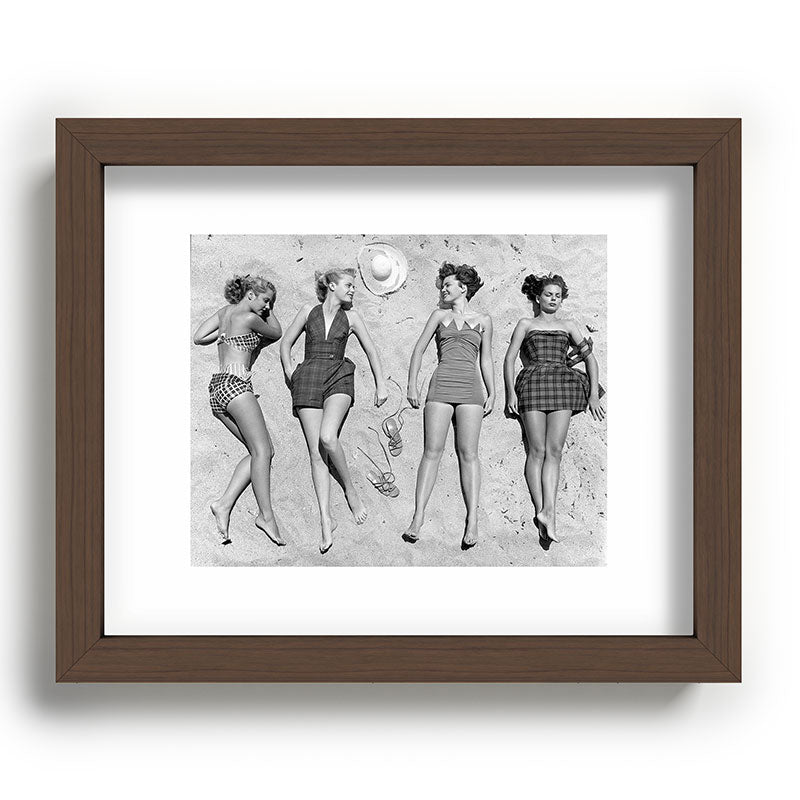 4 Girls Sunbathing Framed Art Print