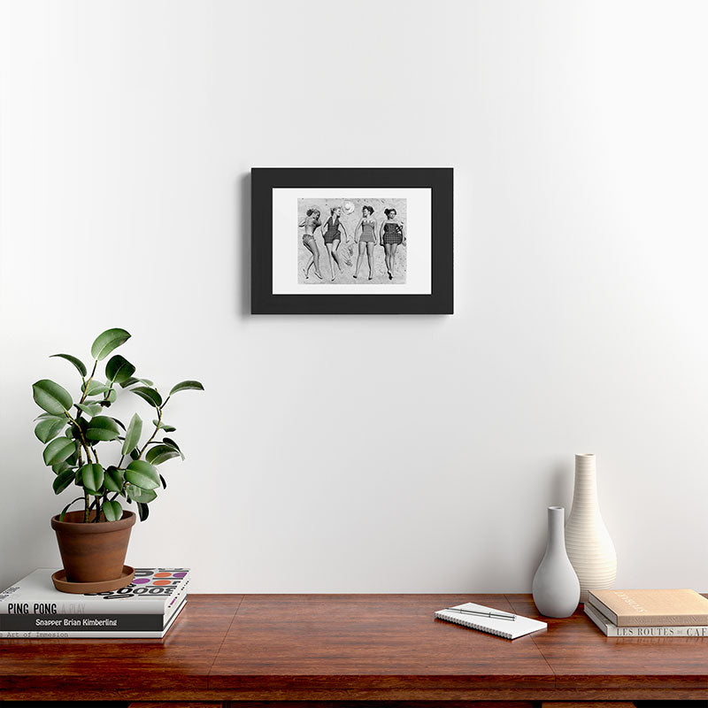 4 Girls Sunbathing Framed Art Print