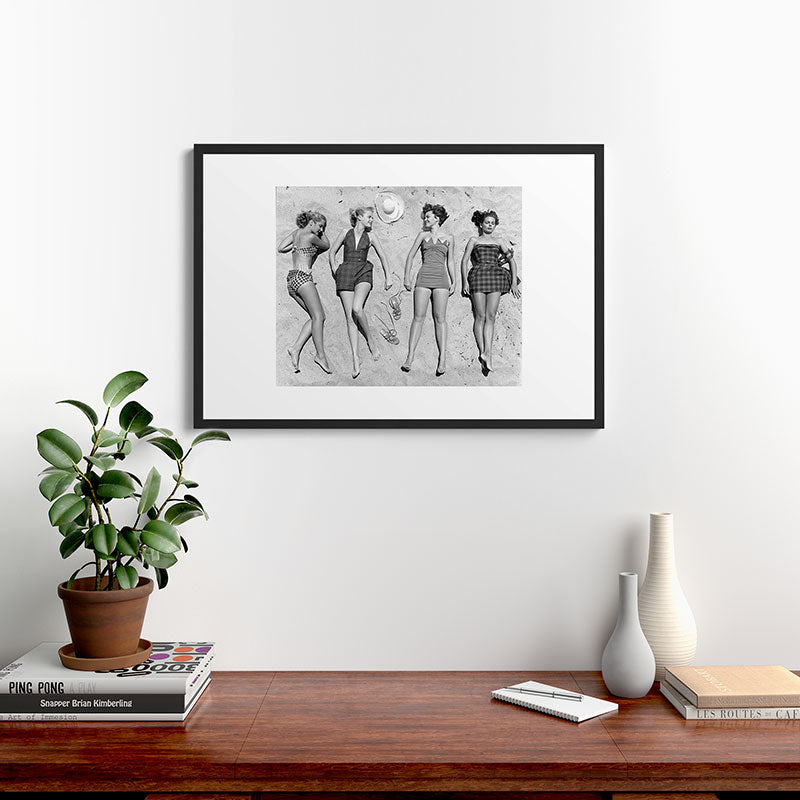 4 Girls Sunbathing Framed Art Print