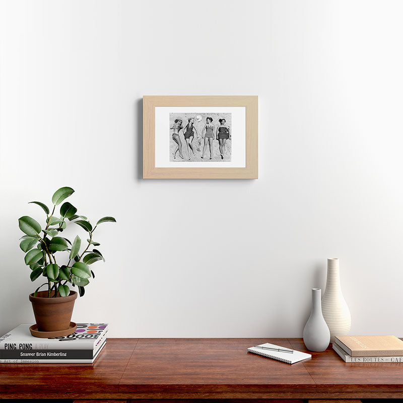 4 Girls Sunbathing Framed Art Print