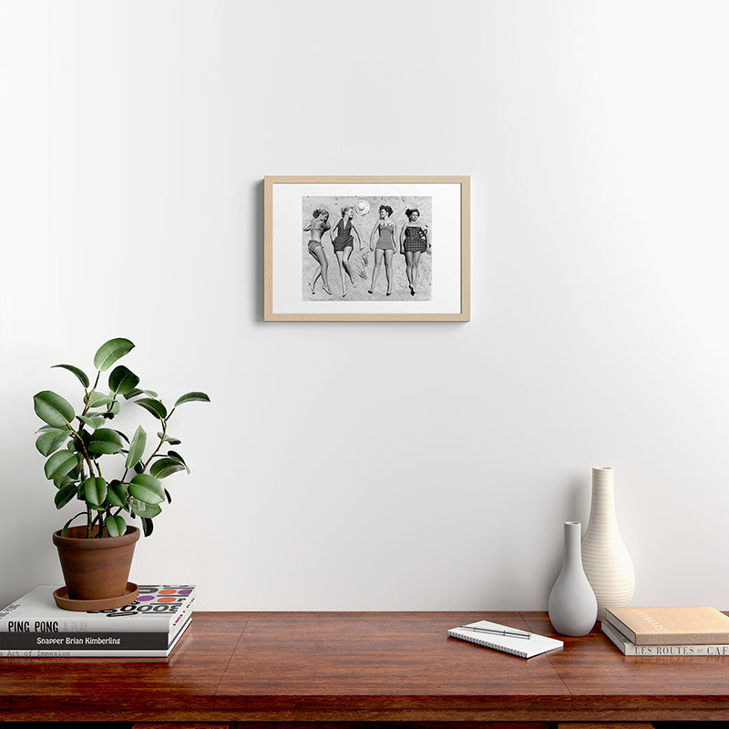 4 Girls Sunbathing Framed Art Print