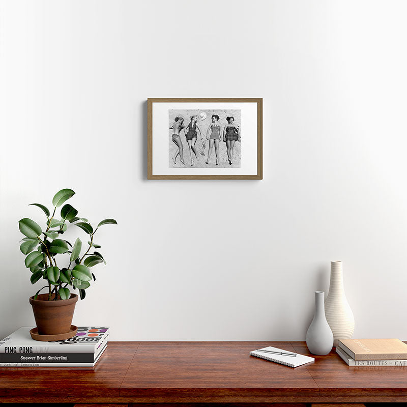 4 Girls Sunbathing Framed Art Print