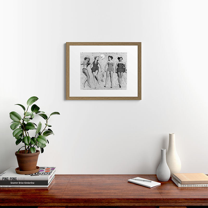 4 Girls Sunbathing Framed Art Print
