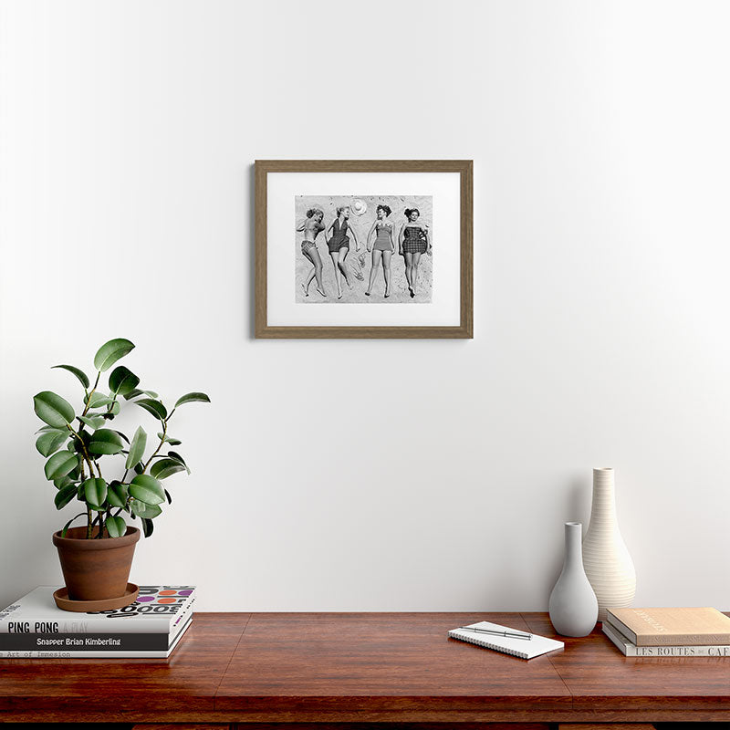 4 Girls Sunbathing Framed Art Print