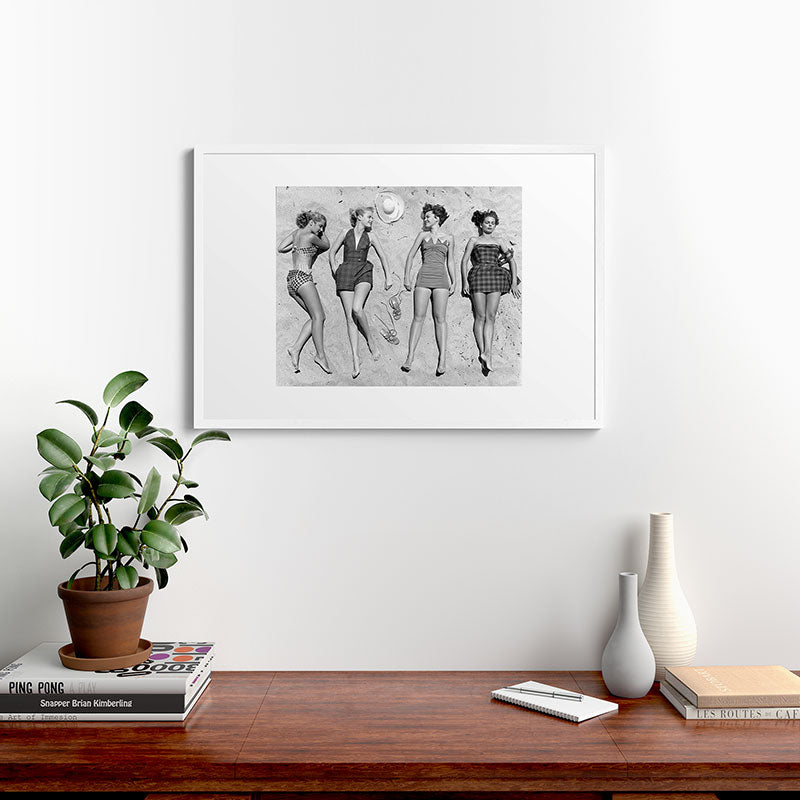 4 Girls Sunbathing Framed Art Print