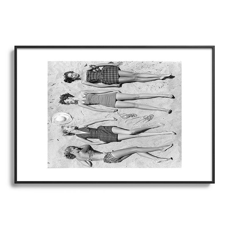 4 Girls Sunbathing Framed Art Print