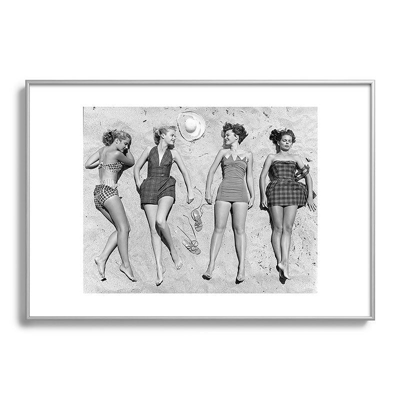 4 Girls Sunbathing Framed Art Print