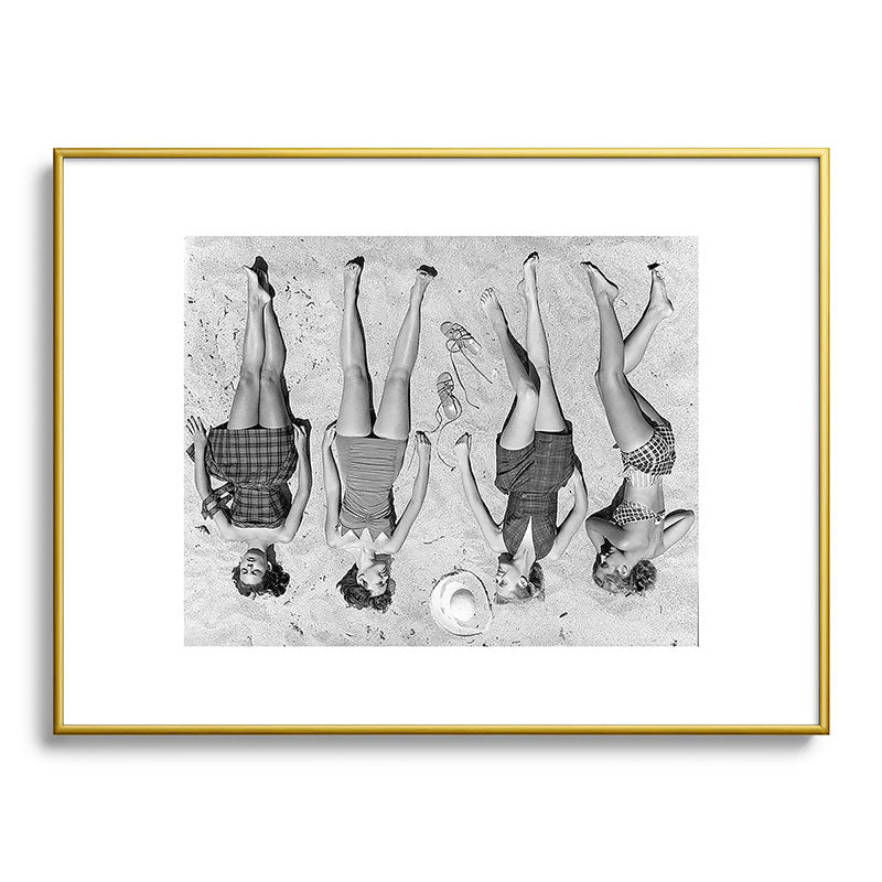 4 Girls Sunbathing Framed Art Print