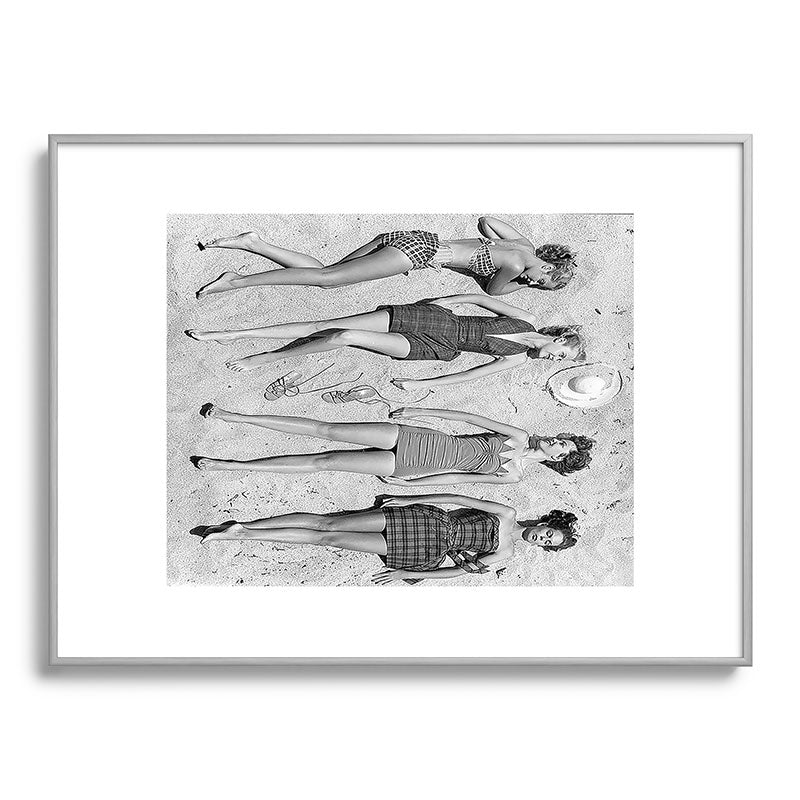 4 Girls Sunbathing Framed Art Print