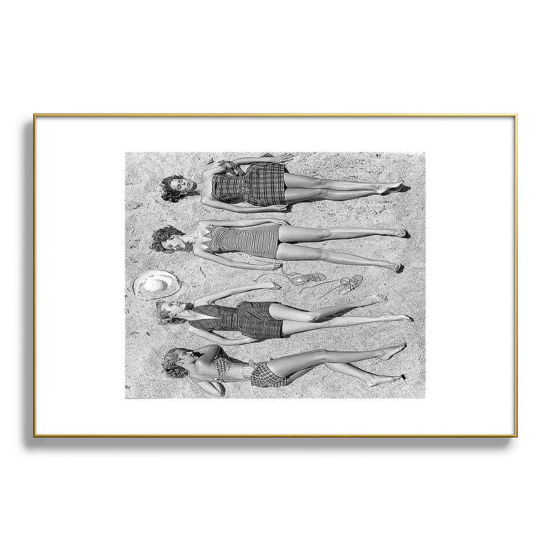 4 Girls Sunbathing Framed Art Print