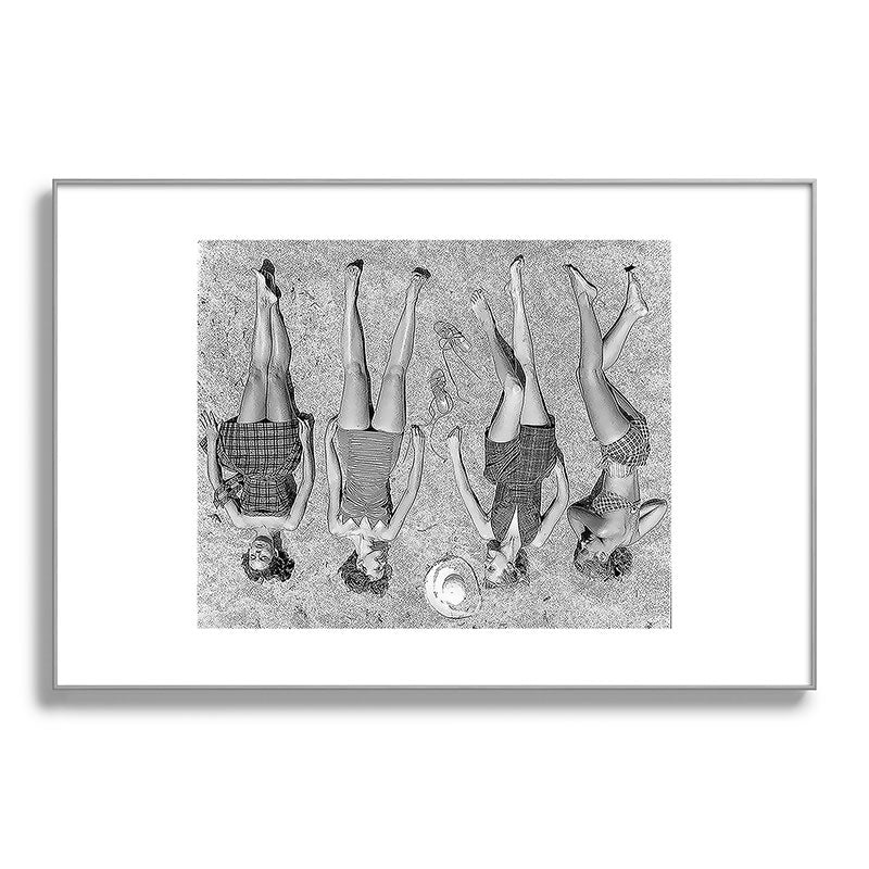 4 Girls Sunbathing Framed Art Print