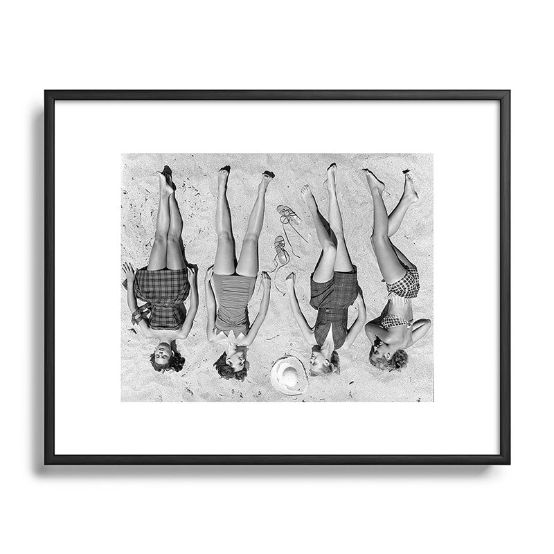4 Girls Sunbathing Framed Art Print