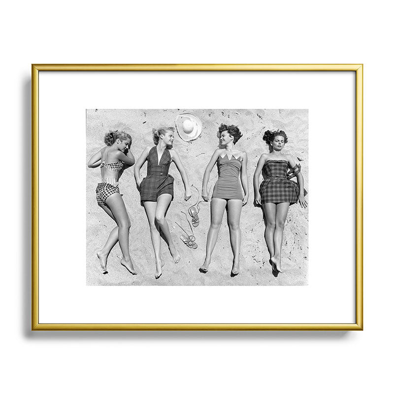 4 Girls Sunbathing Framed Art Print