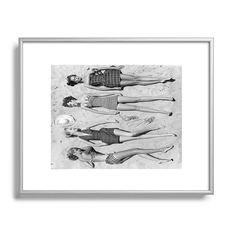 4 Girls Sunbathing Framed Art Print