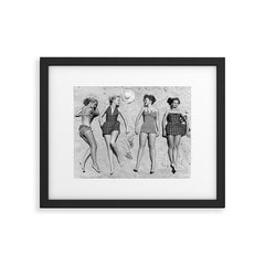 4 Girls Sunbathing Framed Art Print