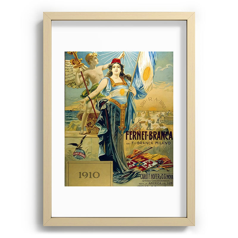 1910 Fernet Branca Liqueur Aperitif Advertisement Framed Art Print