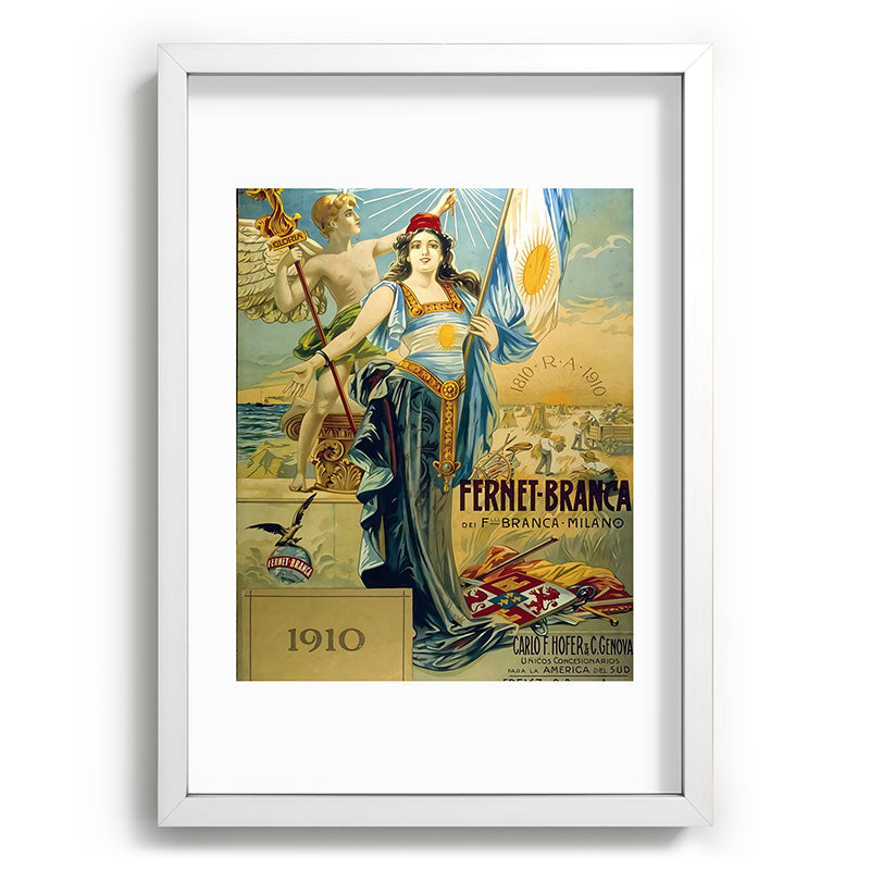 1910 Fernet Branca Liqueur Aperitif Advertisement Framed Art Print