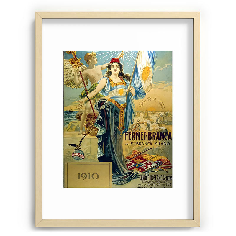 1910 Fernet Branca Liqueur Aperitif Advertisement Framed Art Print