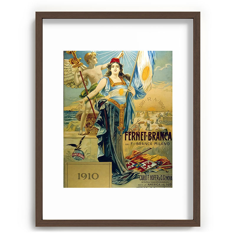 1910 Fernet Branca Liqueur Aperitif Advertisement Framed Art Print
