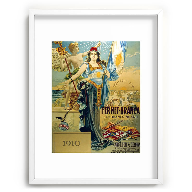 1910 Fernet Branca Liqueur Aperitif Advertisement Framed Art Print
