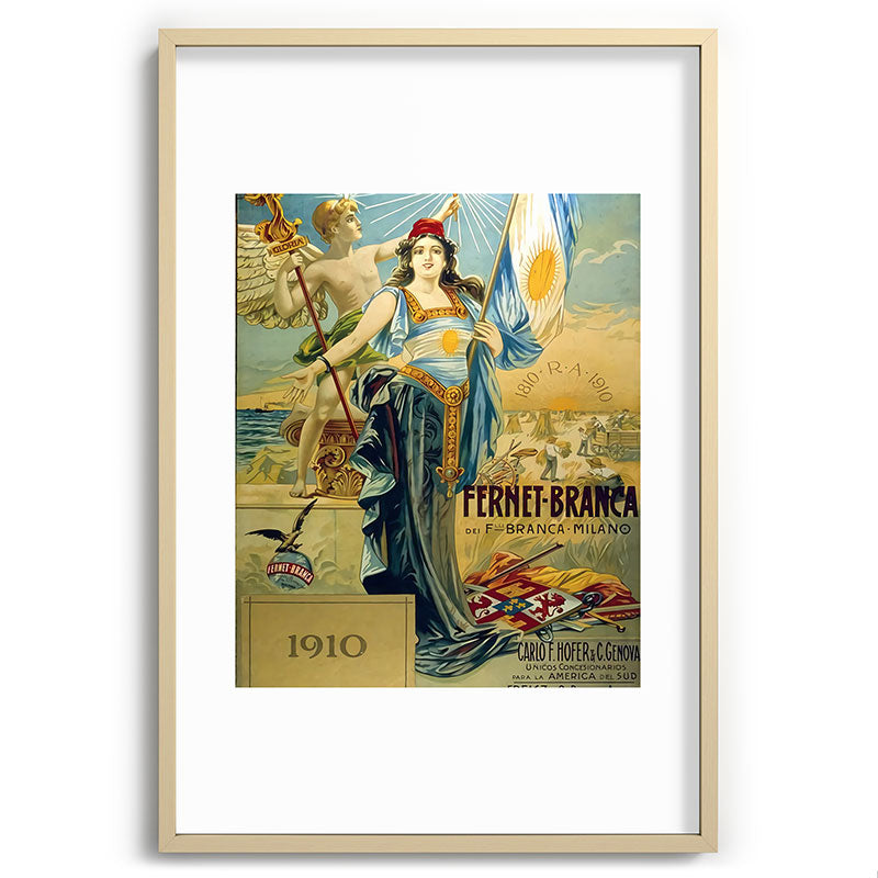 1910 Fernet Branca Liqueur Aperitif Advertisement Framed Art Print