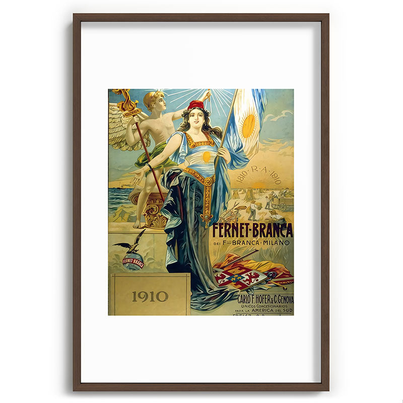 1910 Fernet Branca Liqueur Aperitif Advertisement Framed Art Print
