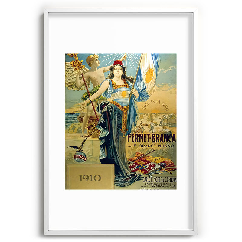 1910 Fernet Branca Liqueur Aperitif Advertisement Framed Art Print